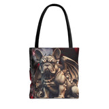 French Bulldog Guardian Angel Gargoyle Tote Bag