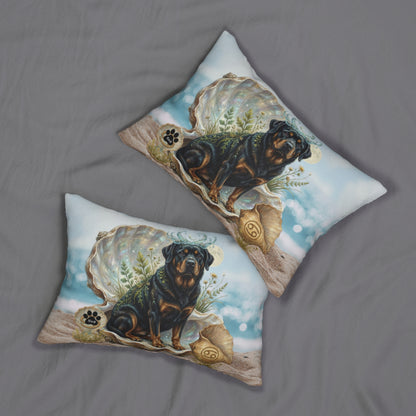 Cancer Zodiac Rottweiler Elements Text-Free Premium Lumbar Pillow