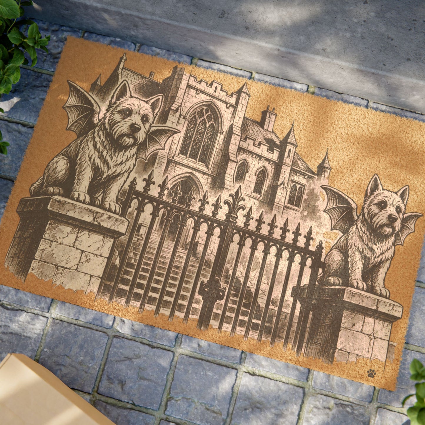 West Highland Terrier Gargoyle Angel Gothic Protector Welcome Mat