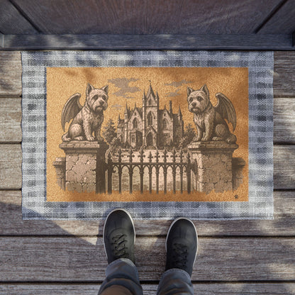 Yorkshire Terrier Gargoyle Angel Gothic Protector Welcome Mat