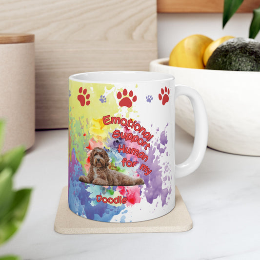 Emotional Support Human for my Doodle Dog Coffee mug