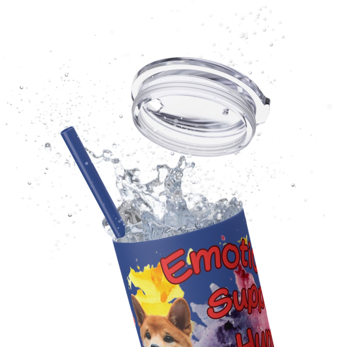 Emotional Support Human for my Shiba Inu Skinny Tumbler