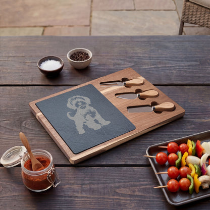 Doodle Engraved Charcuterie Board, Dog Lover Cheese Board & Serving Platter