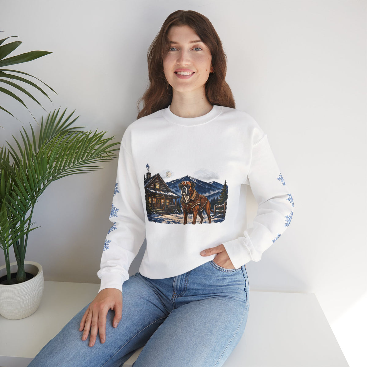 Boxer Smoky Mountain Christmas Sweatshirt