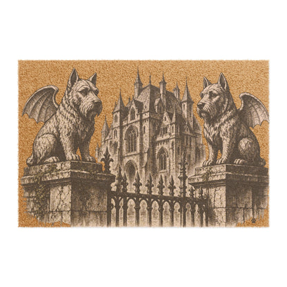 Scottish Terrier Gargoyle Angel Gothic Protector Welcome Mat