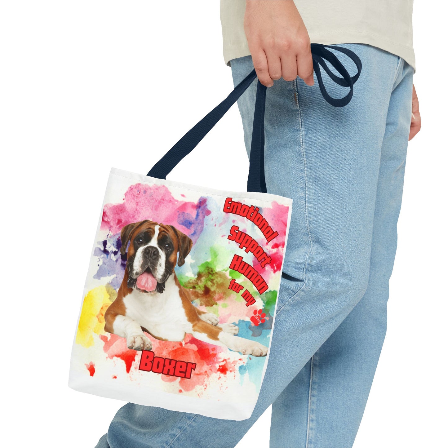 Emotional Support Human for my Boxer tote bag