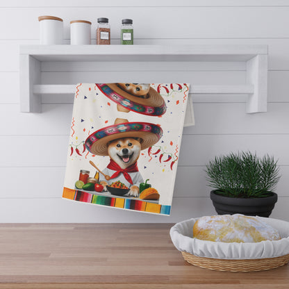 Shiba Inu Fiesta Tea towel