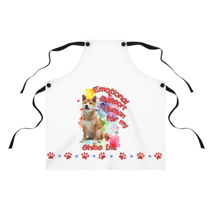 Emotional Support Human for my Shiba Inu Apron