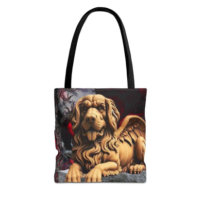 Golden Retriever Angelic Gargoyle Protector Tote Bag