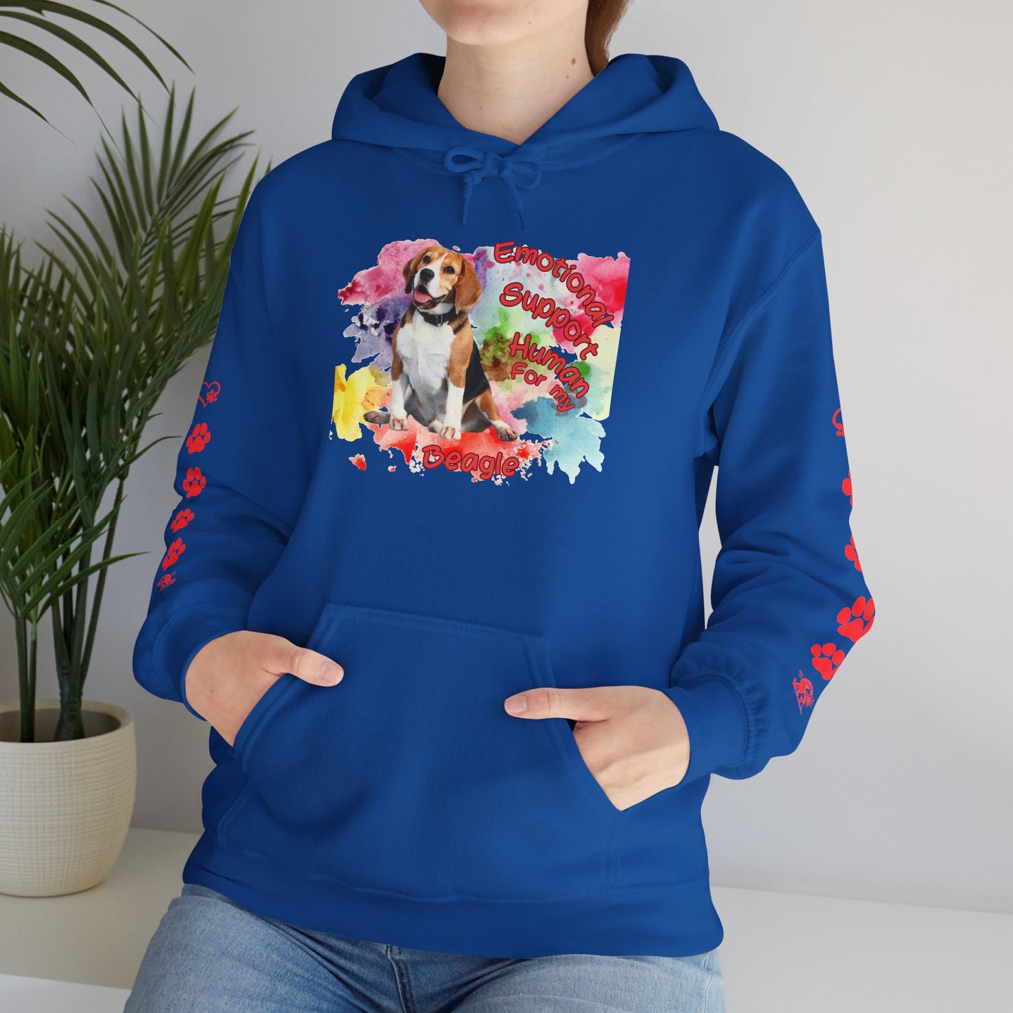 Emotional Support Human for My Beagle Pullover Hoodie