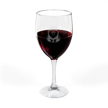 Pomsky Engraved Wine Glass