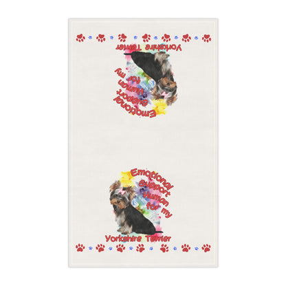 Emotional Support Human Yorkshire Terrier Tea Towels | Perfect for Dog Lovers | Unique Kitchen Decor