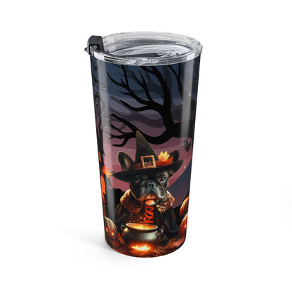 Enchanting French Bulldog Witch Art on Insulated Tumbler - Perfect Halloween Gift, 20 oz