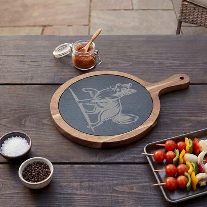 Border Collie Engraved Charcuterie Board, Dog Lover Cheese Board & Serving Platter