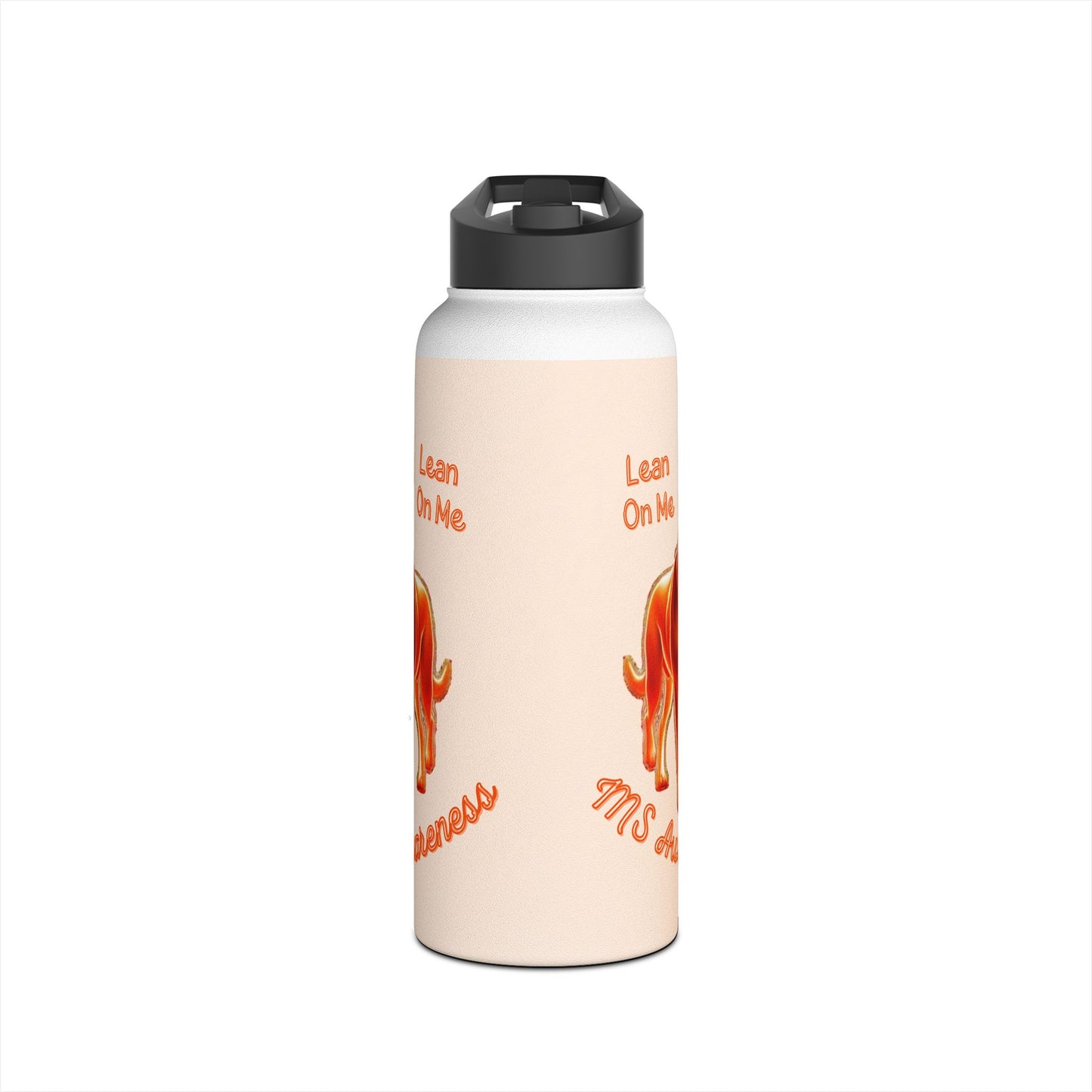 Labrador Retriever "Lean on Me" MS Awareness Stainless Steel Water Bottle