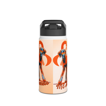 Great Dane "Lean on Me" MS Awareness Stainless Steel Water Bottle