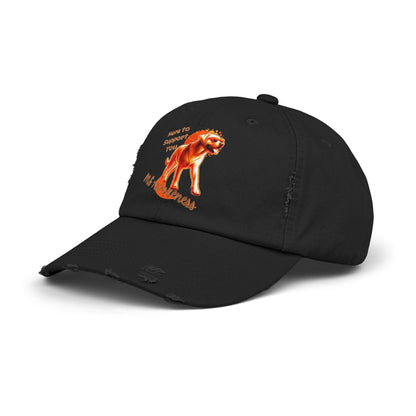 Labrador Retriever "Here to Support You" MS Awareness Distressed Cap