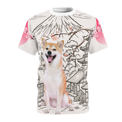 Shiba Inu Cherry Blossom  Unisex Tee
