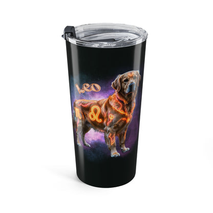Celestial Leo Golden Retriever 20oz Stainless Steel Tumbler