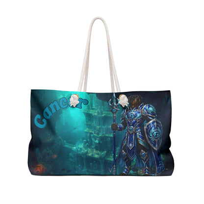 Cancer Zodiac Rottweiler Warrior Weekender Bag | Sassy Novelties Travel Tote