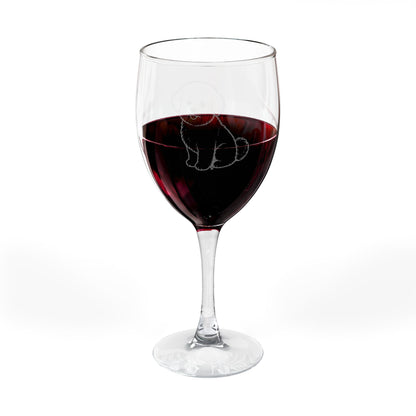 Bichon Frise Engraved Wine Glass