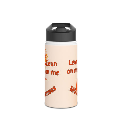 MS Awareness German shepherd "Lean on me" Stainless Steel Water Bottle, Standard Lid