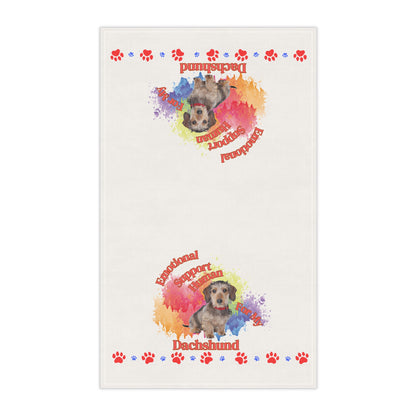 Emotional Support Human for my Dachshund, Wire Haired, Tea Towel