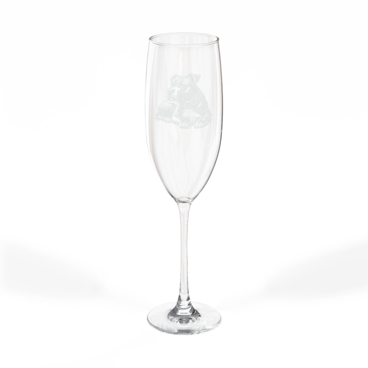 Pitbull Engraved Champagne Flute