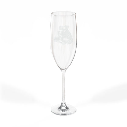 Pitbull Engraved Champagne Flute