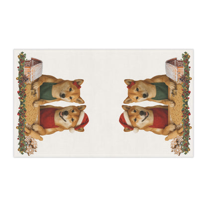 Shiba Inu Christmas Cookie Baker Tea Towels for Holiday Cheer