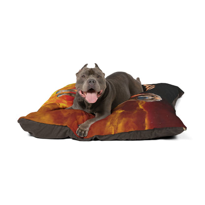 Leo Zodiac Dog Bed – Fiery Golden Retriever Celestial Pet Cushion & Astrology Dog Bed