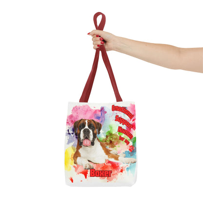 Emotional Support Human for my Boxer tote bag