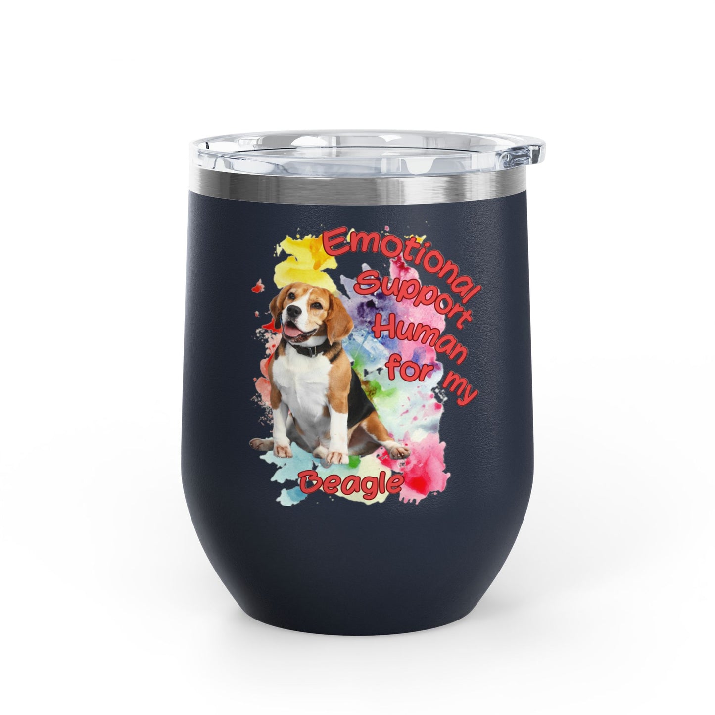 Emotional Support Human for My Beagle Wine Tumbler