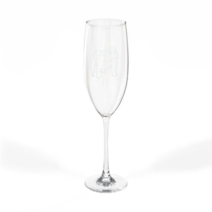 Engraved American Bulldog Champagne Flute — 8 oz Elegant Toast Glass