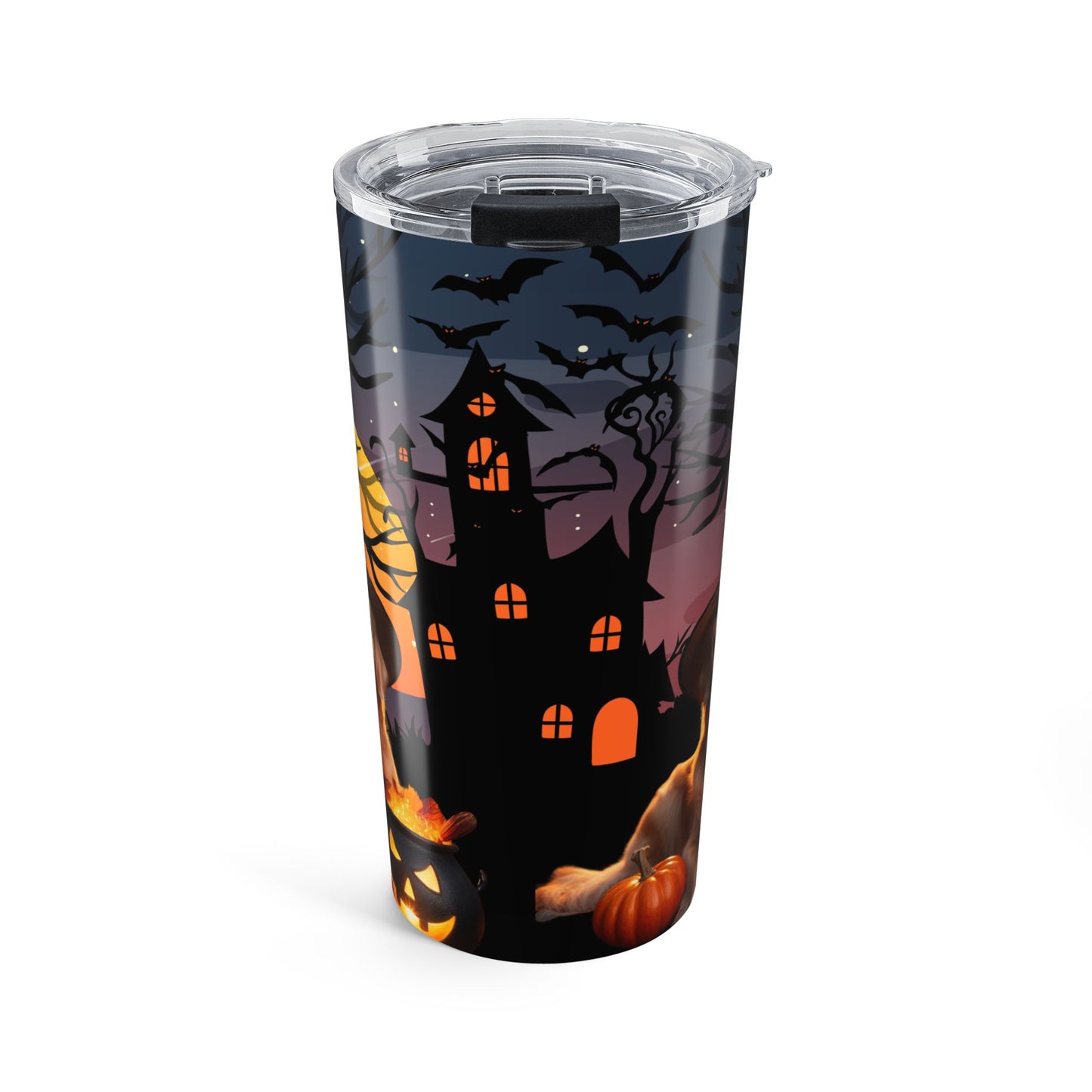 Golden Retriever Haunted Witch Coffee Tumbler