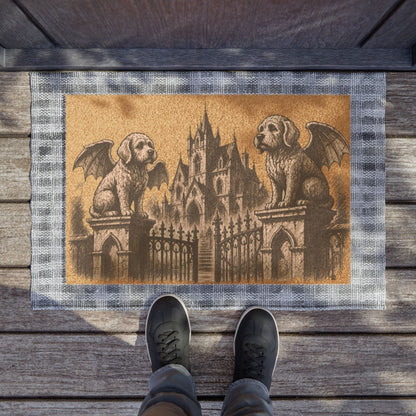 Doodle Gargoyle Angel Gothic Protector Welcome Mat