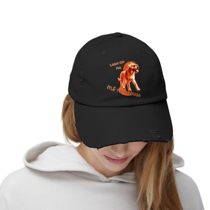 Labrador Retriever "Lean on Me" MS Awareness Distressed Cap