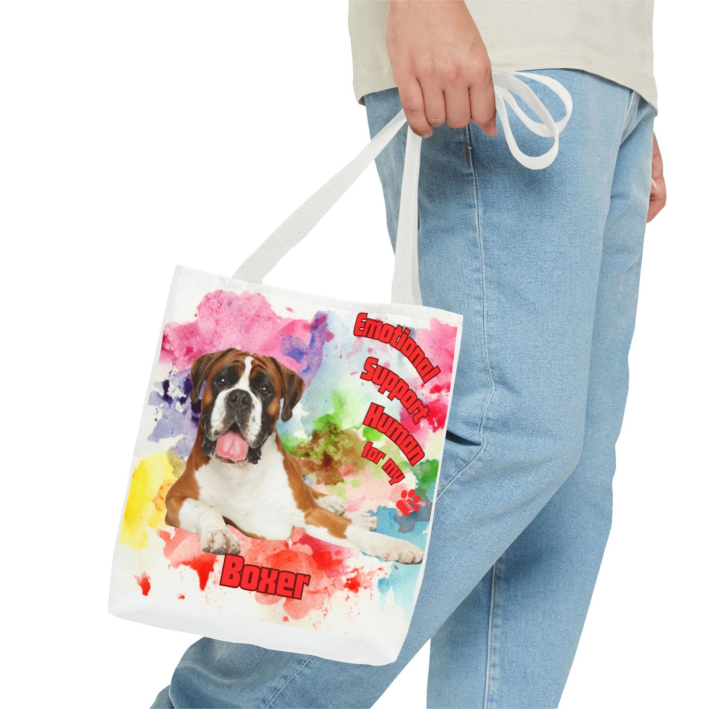 Emotional Support Human for my Boxer tote bag