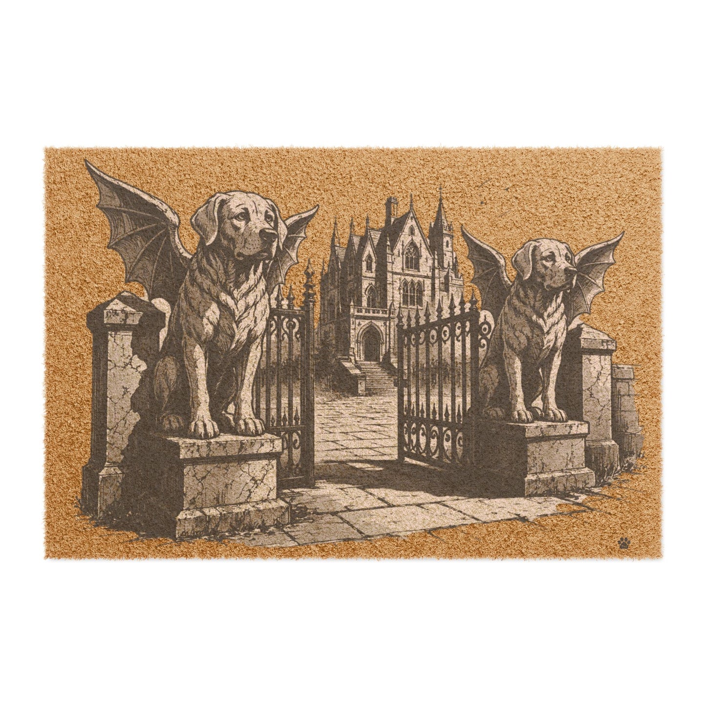 Labrador Retriever Gargoyle Angel Gothic Protector Welcome Mat
