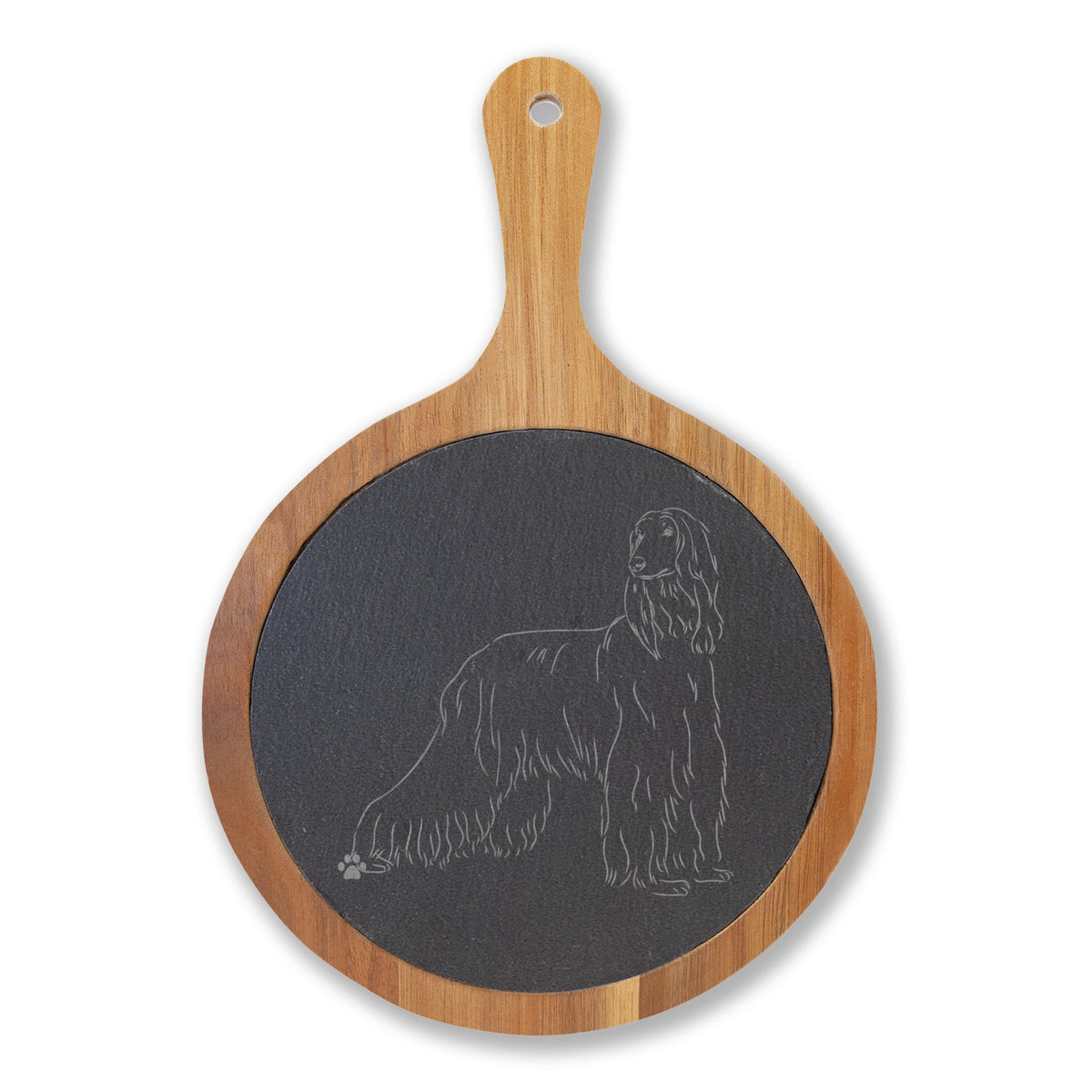Afghan Hound Engraved Charcuterie Board, Dog Lover Cheese Board & Serving Platter
