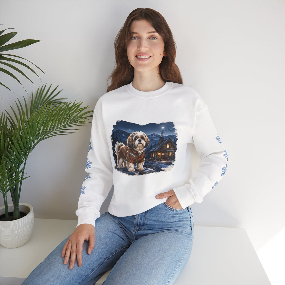 Shih Tzu Smoky Mountain Christmas Sweatshirt