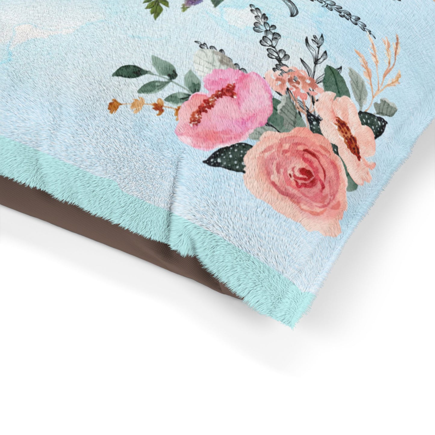 Corgi Fairytale Pet Bed - Soft Floral Dog Bed with Fairy Design