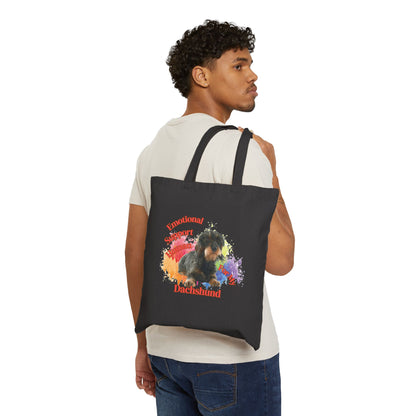 Emotional Support Human for my Dachshund, Wire Haired, Tote Bag