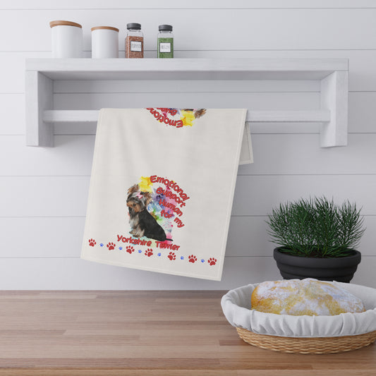 Emotional Support Human Yorkshire Terrier Tea Towels | Perfect for Dog Lovers | Unique Kitchen Decor