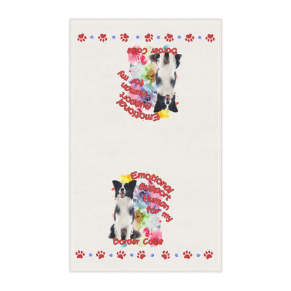 Emotional Support Human for my Border Collie tea towel