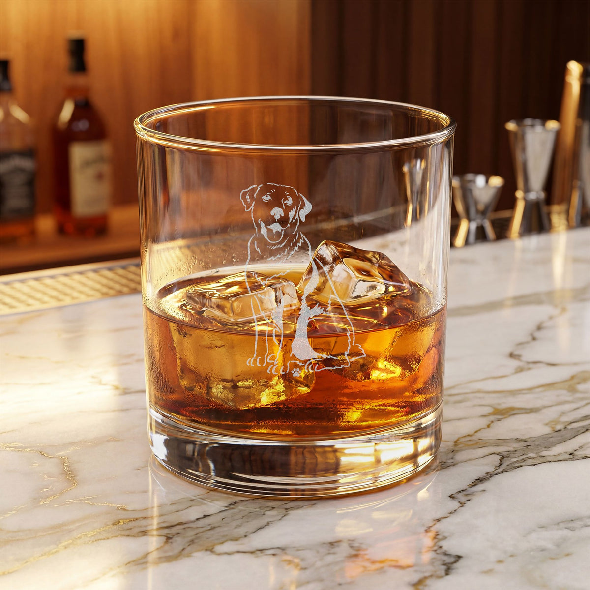 Labrador Retriever Engraved Whiskey Glass