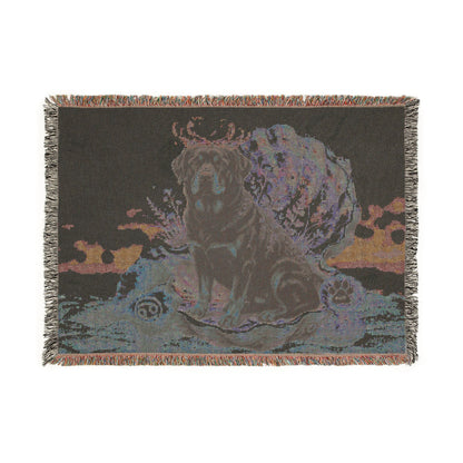 Luxury Cancer Zodiac Rottweiler Woven Blanket - Elegant Water Element Astrology Throw