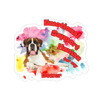 Emotional Support Human for my Boxer Sticker