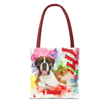 Emotional Support Human for my Boxer tote bag