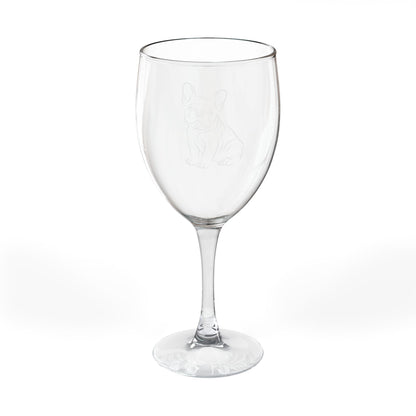 French Bulldog Engraved Wine Glass